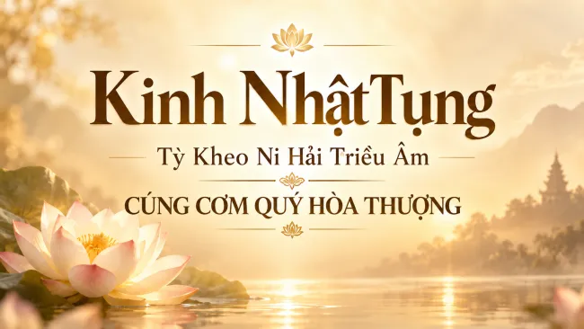 Kinh Nhật tụng – TKN Hải Triều Âm: CÚNG CƠM QUÝ HÒA THƯỢNG